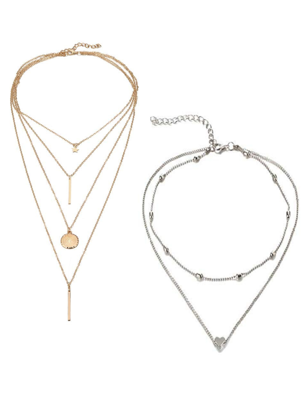 YouBella Jewellery Stylish Combo of Two Necklace Chains for Women and Girls (Style 2)