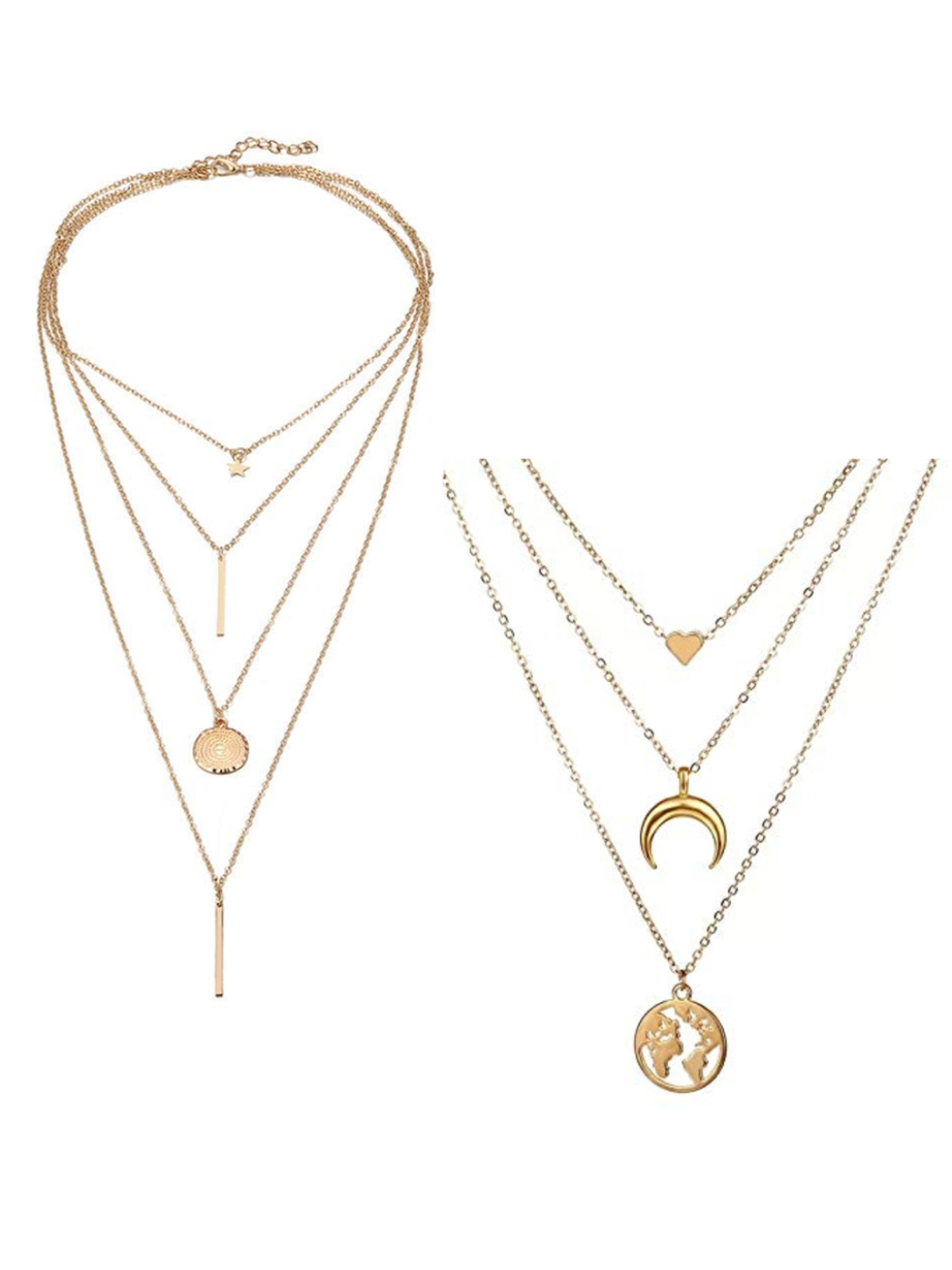 YouBella Jewellery Stylish Combo of Two Necklace Chains for Women and Girls (Style 3)