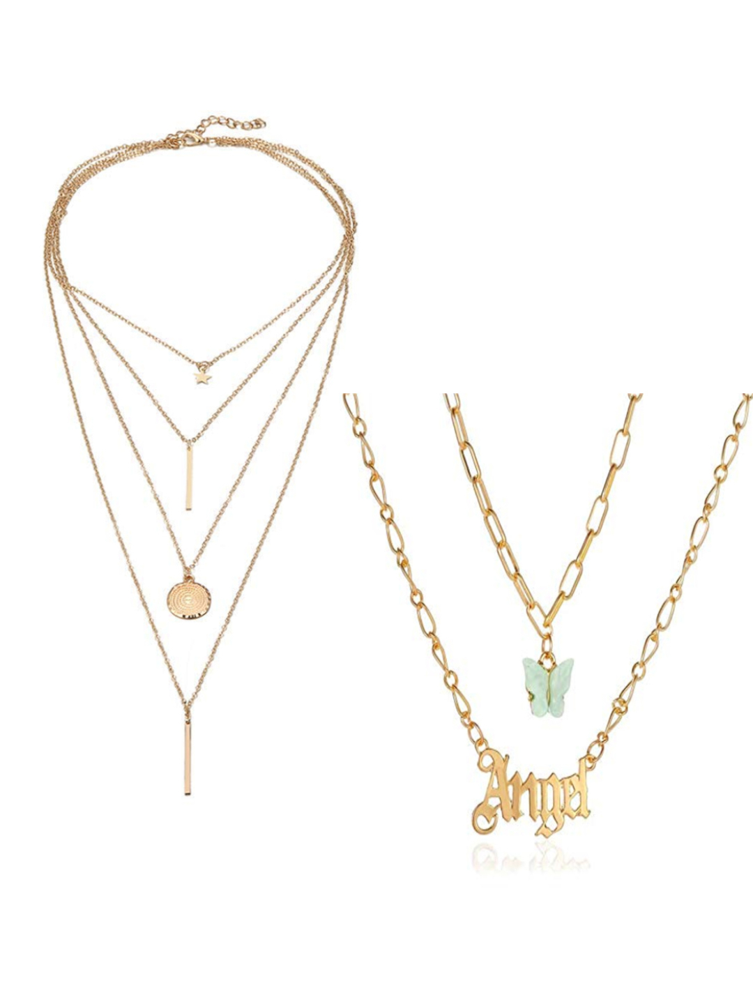 YouBella Jewellery Stylish Combo of Two Necklace Chains for Women and Girls (Style 2)