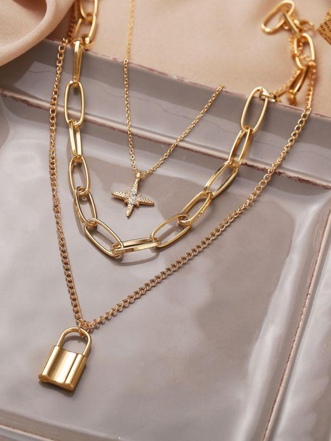 YouBella Jewellery Stylish Combo of Two Necklace Chains for Women and Girls (Style 4)
