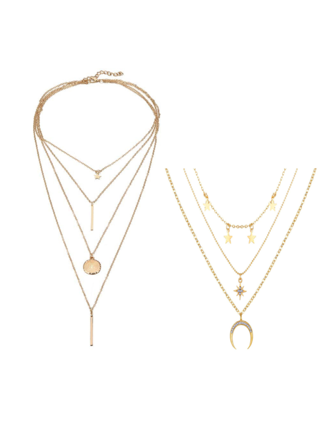 YouBella Jewellery Stylish Combo of Two Necklace Chains for Women and Girls (Style 5)