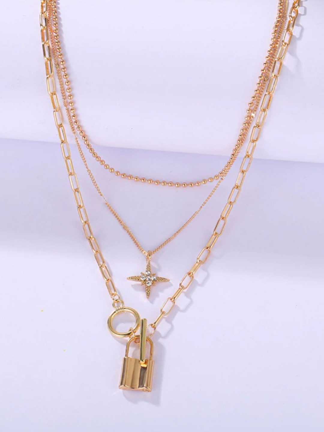 YouBella Jewellery Stylish Combo of Two Necklace Chains for Women and Girls (Style 1)