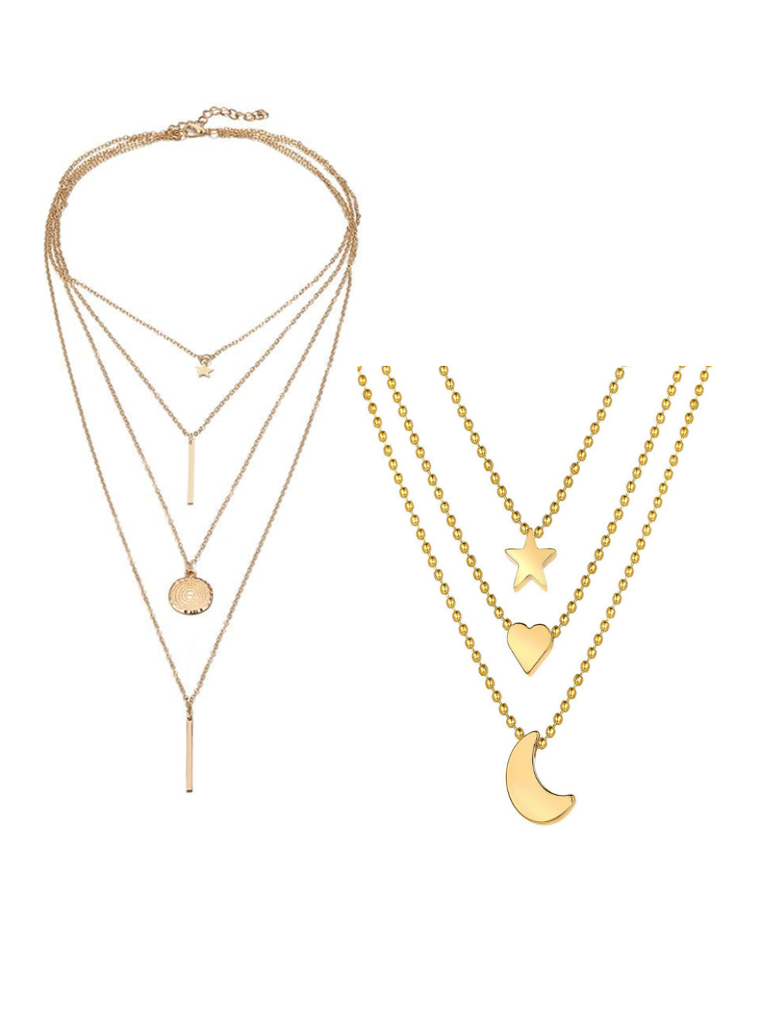 YouBella Jewellery Stylish Combo of Two Necklace Chains for Women and Girls (Style 6)