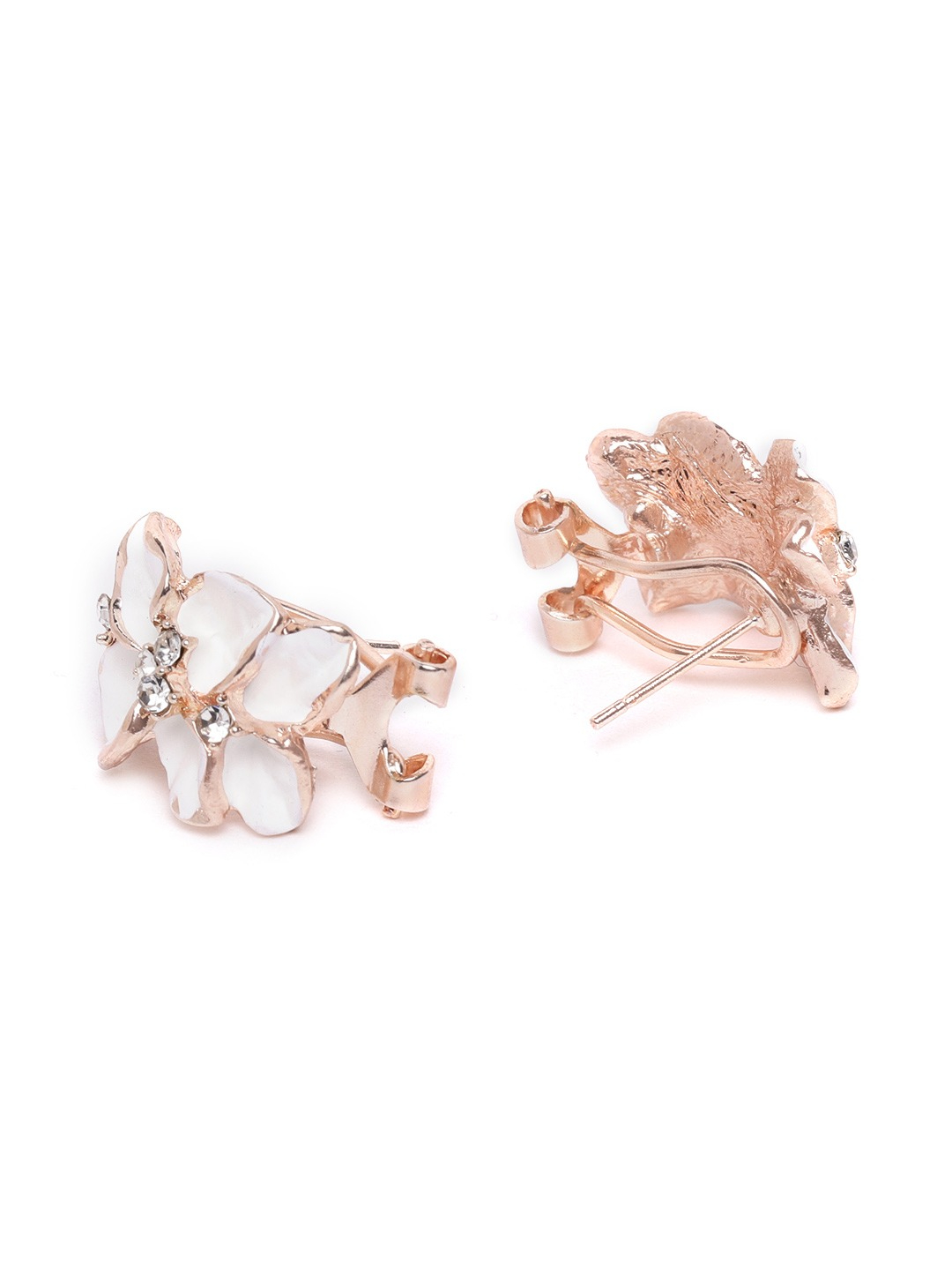 YouBella White  Gold-Toned Stone-Studded Enamelled Jewellery Set