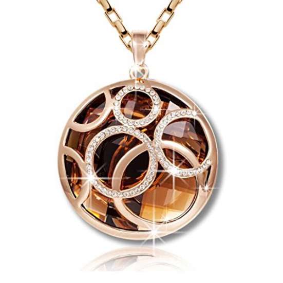 Valentine Gifts : YouBella Jewellery Valentine Collection Crystal Love Pendant Necklace Jewellery for Girls and Women