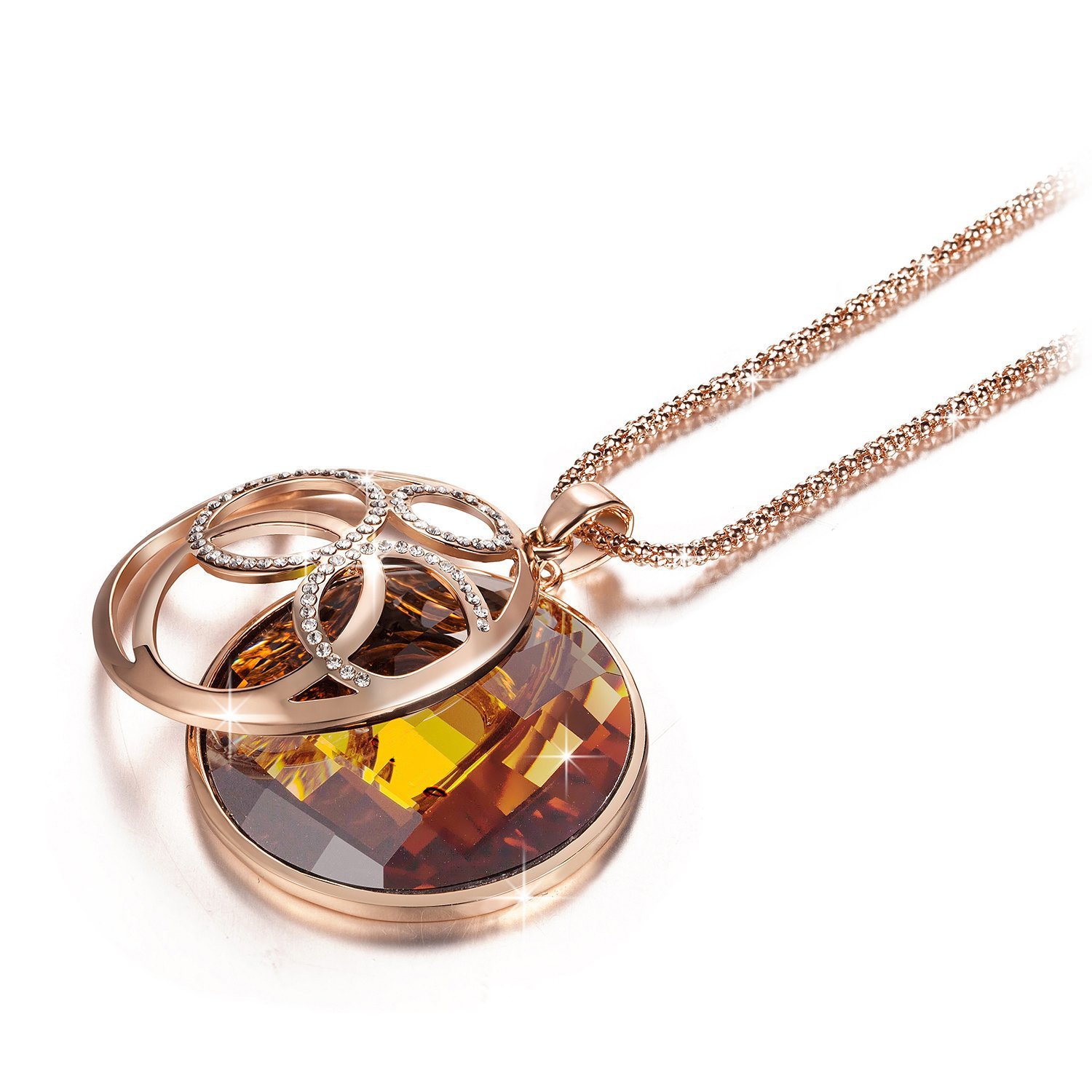 Valentine Gifts : YouBella Jewellery Valentine Collection Crystal Love Pendant Necklace Jewellery for Girls and Women