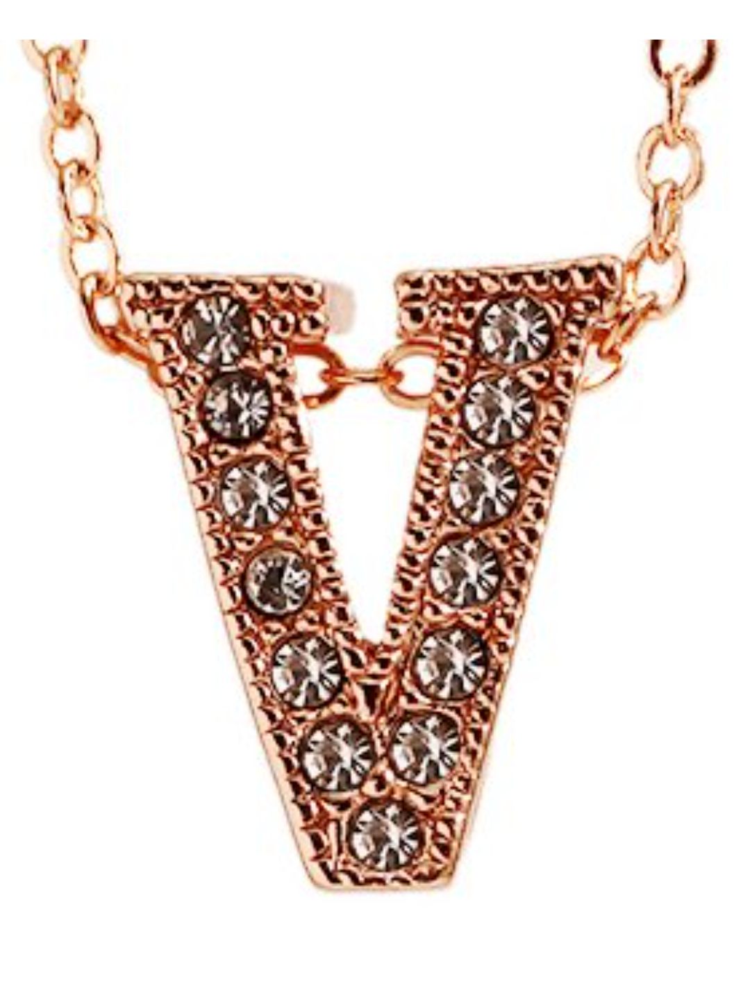 Valentine Gifts :YouBella Jewellery Alphabet Letter V Unisex Pendant/Necklace for Women/Girls/Boys/Men (Gold)