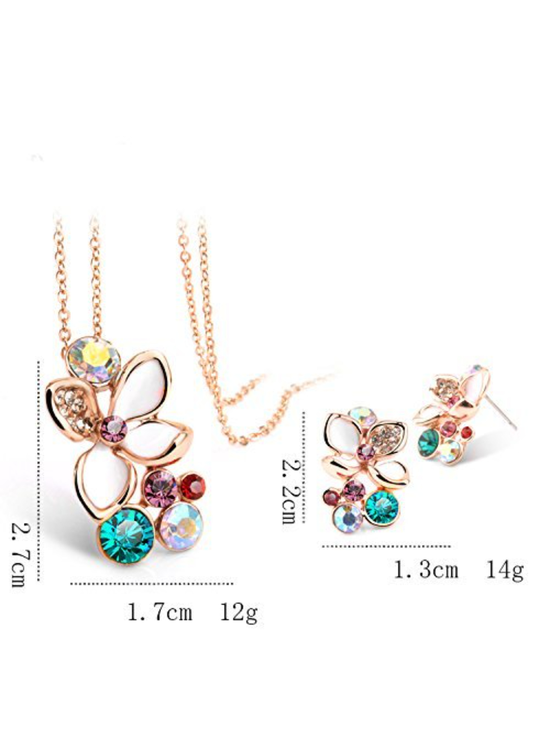 Valentine Gifts : YouBella Jewellery Valentine Collection Pendant Necklace Set with Fancy Earrings for Girls and Women (Multi-Color)