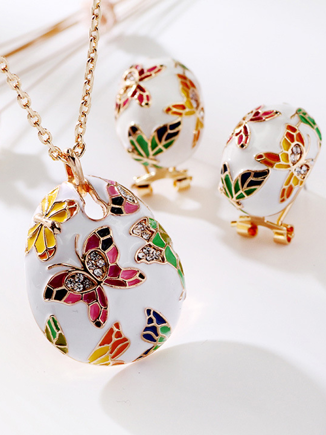 YouBella Jewellery Enamel Multicolor Necklace and Earrings Jewellery Set for Women and Girls