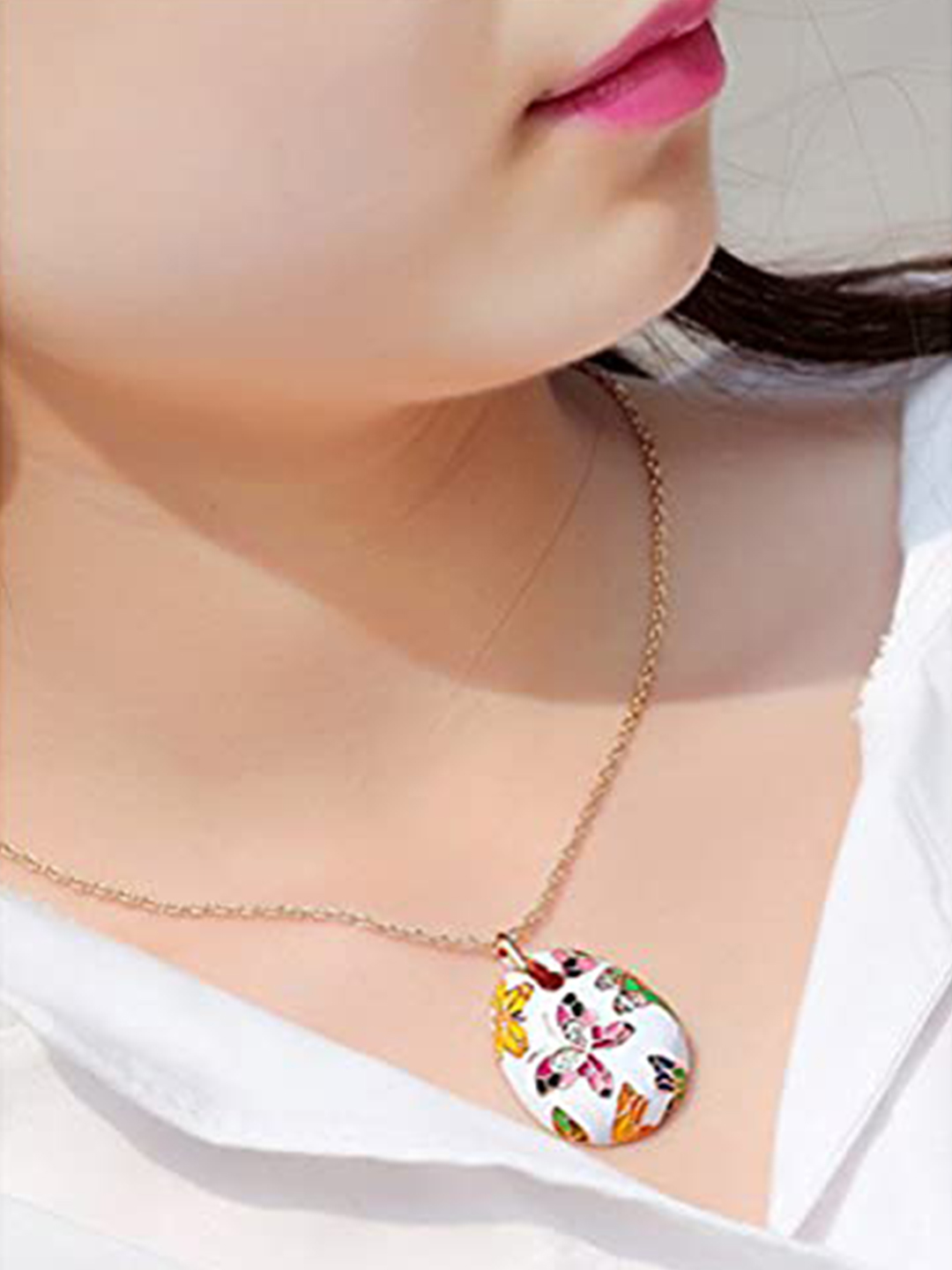 YouBella Jewellery Enamel Multicolor Necklace and Earrings Jewellery Set for Women and Girls