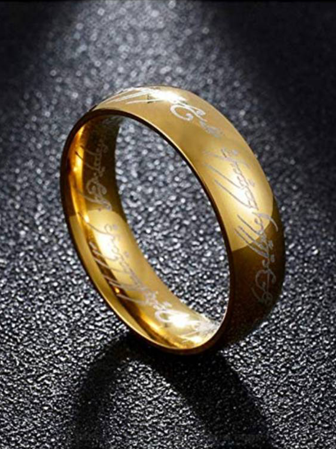 YouBella Jewellery 100% Stainless Steel 18K Gold Plated Ring for Boys and Men
