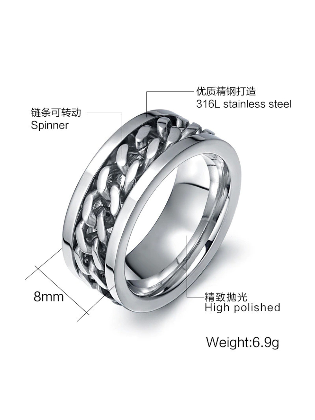 YouBella Jewellery Stylish Stainless Steel Ring for Boys and Men (17)