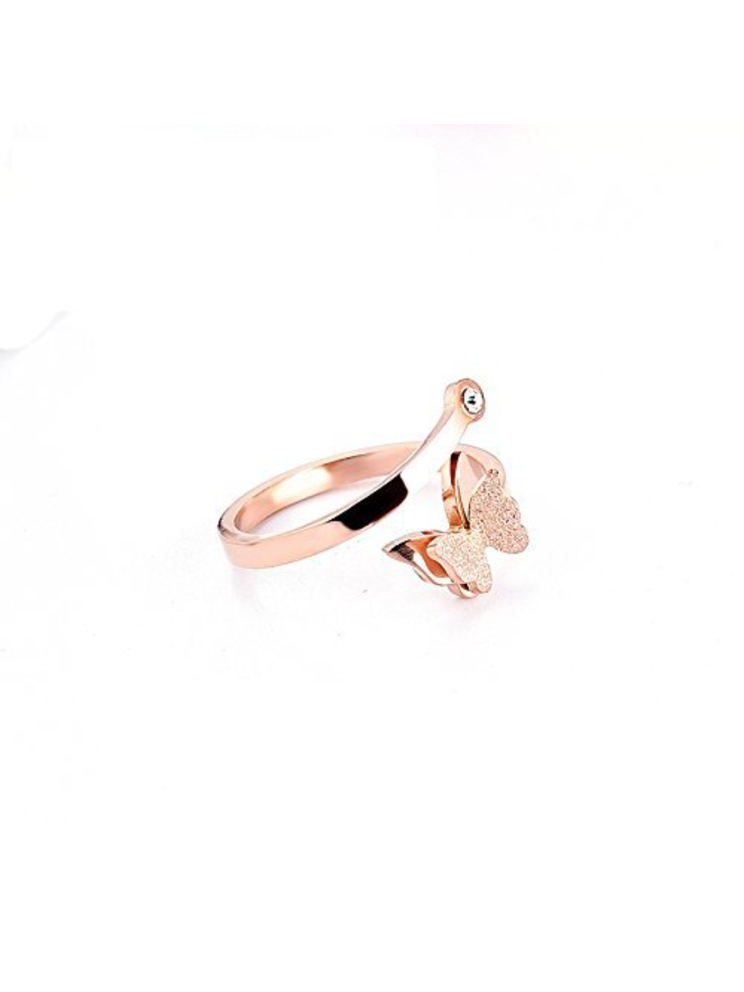 YouBella Jewellery Butterfly Rose Gold Plated Ring for Girls (Rose Gold) (YBRG_20049)