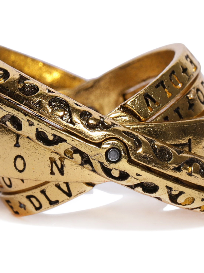 YouBella Gold Plated Textured Spinning Finger Ring