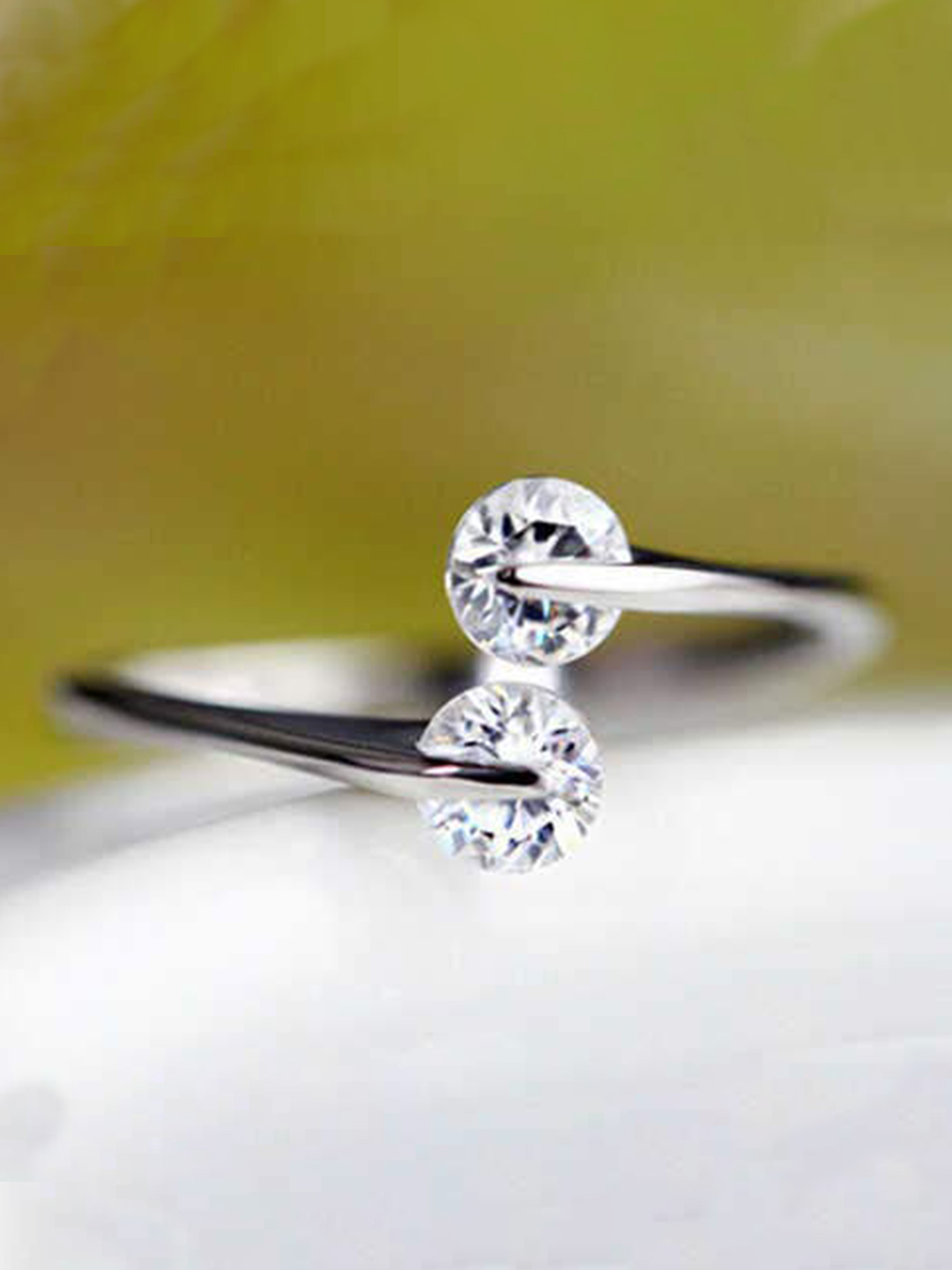 YouBella Valentine Gifts Rose Box with Crystal Ring Silver Plated Ring for Men (Silver and Red) (YBRG_20083)