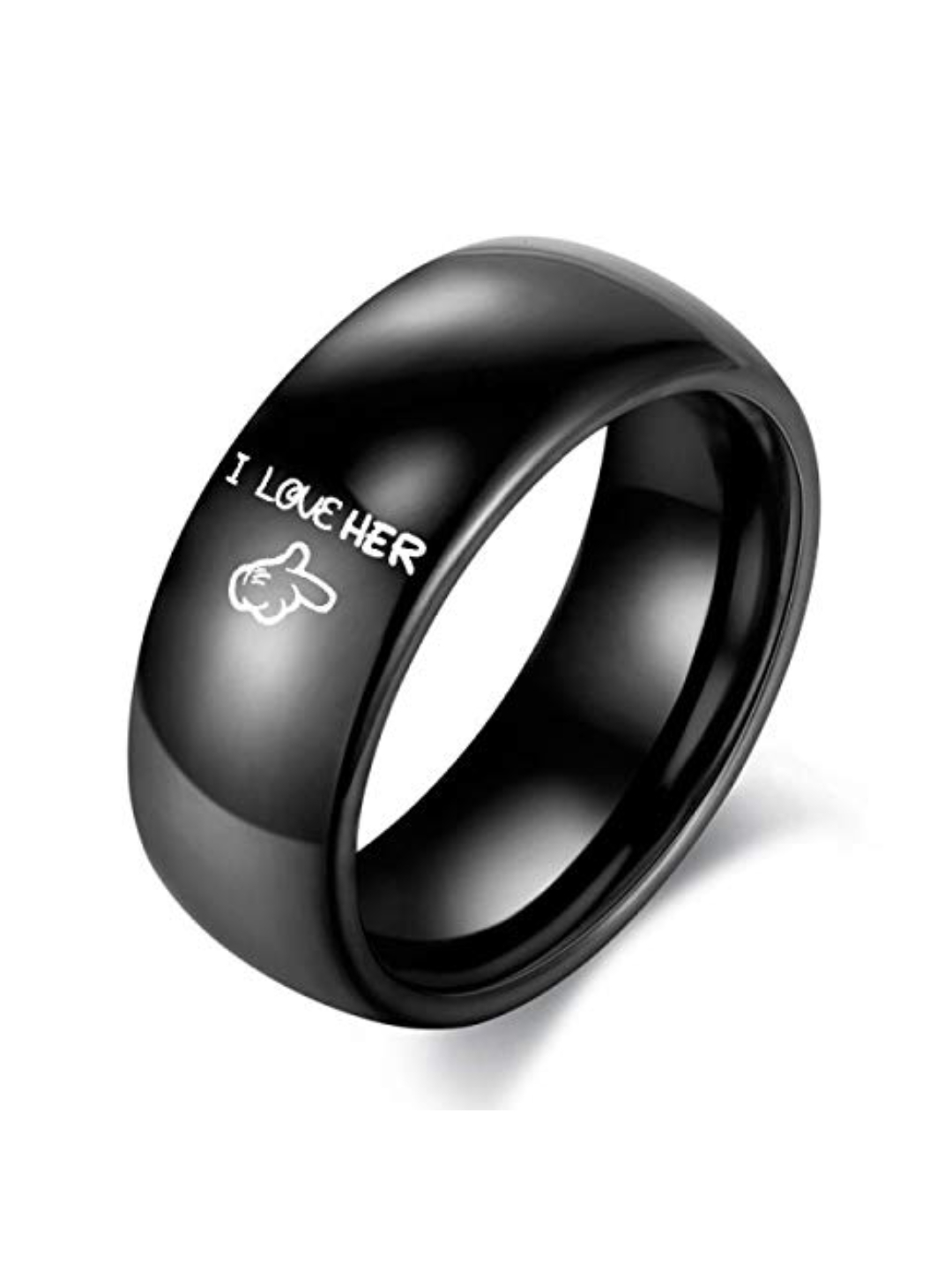 Valentine Gifts for Girlfriend/Wife : YouBella Jewellery 100% Stainless Steel Never Fading Couple Rings for Girls/Women/Boys/Men