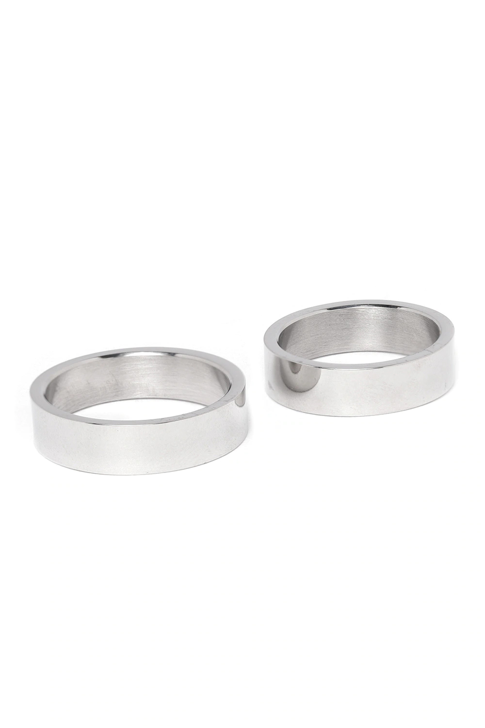 YouBella Set of 2 Silver-Plated Engraved Couple Rings