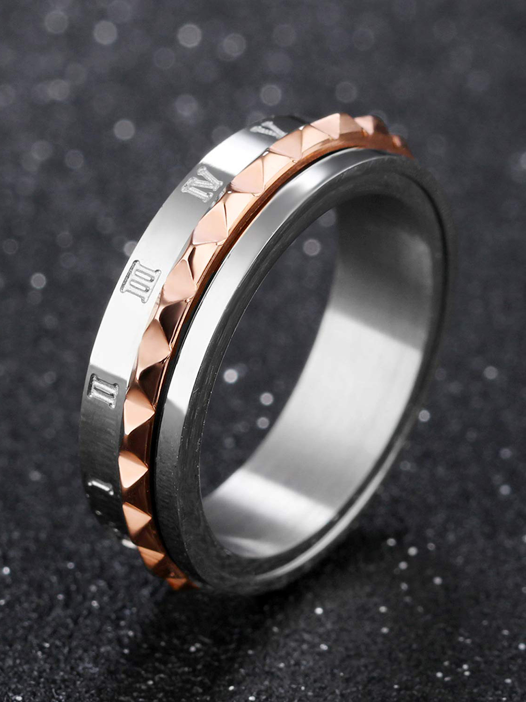 Valentine Gifts for Girlfriend/Wife : YouBella Jewellery 100% Stainless Steel Never Fading Couple Rings for Girls/Women/Boys/Men