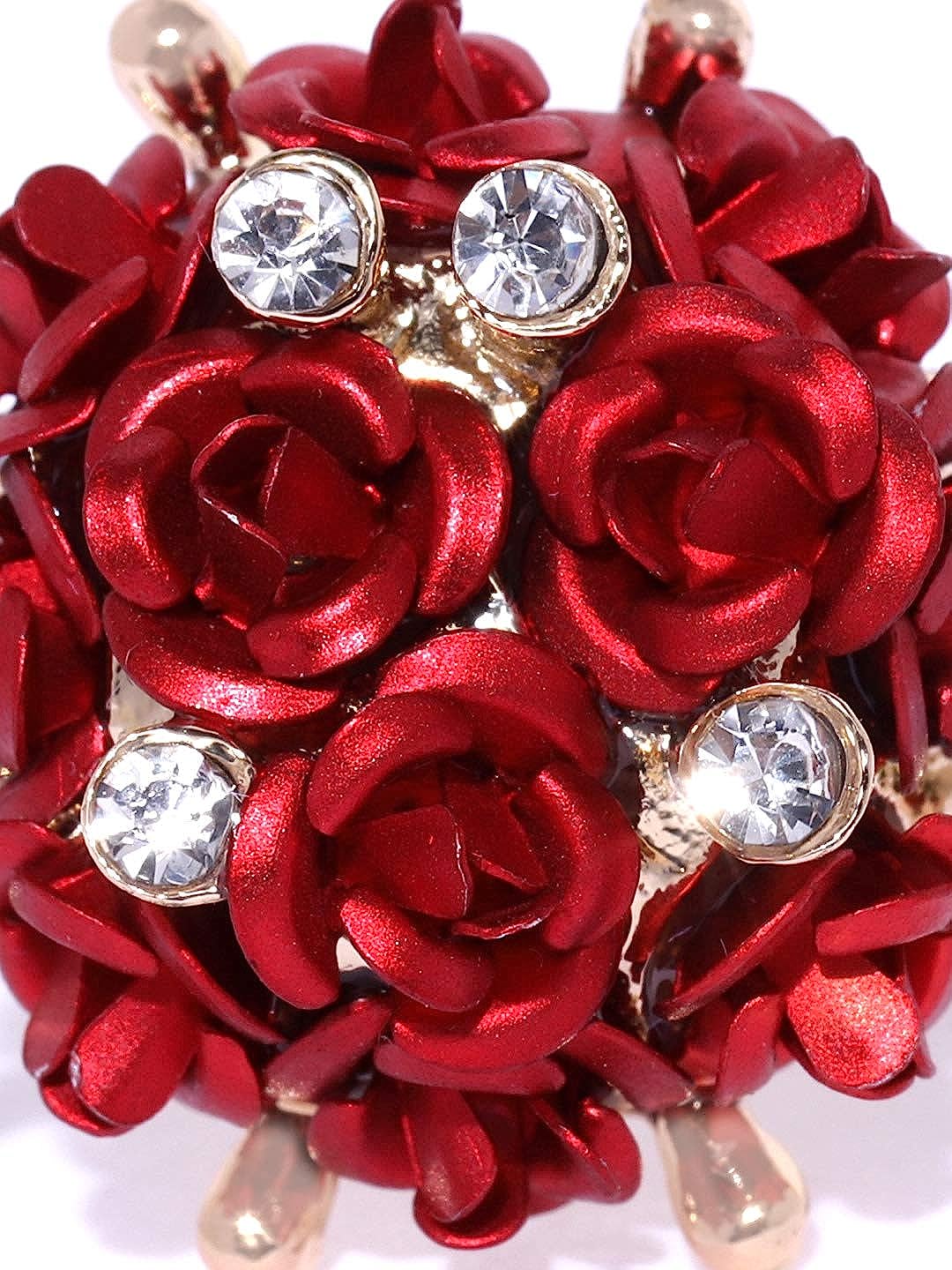 Valentine Gifts for Girlfriend/Wife : YouBella Jewellery Stylish Love Rose Ring for Women/Girls (Red)