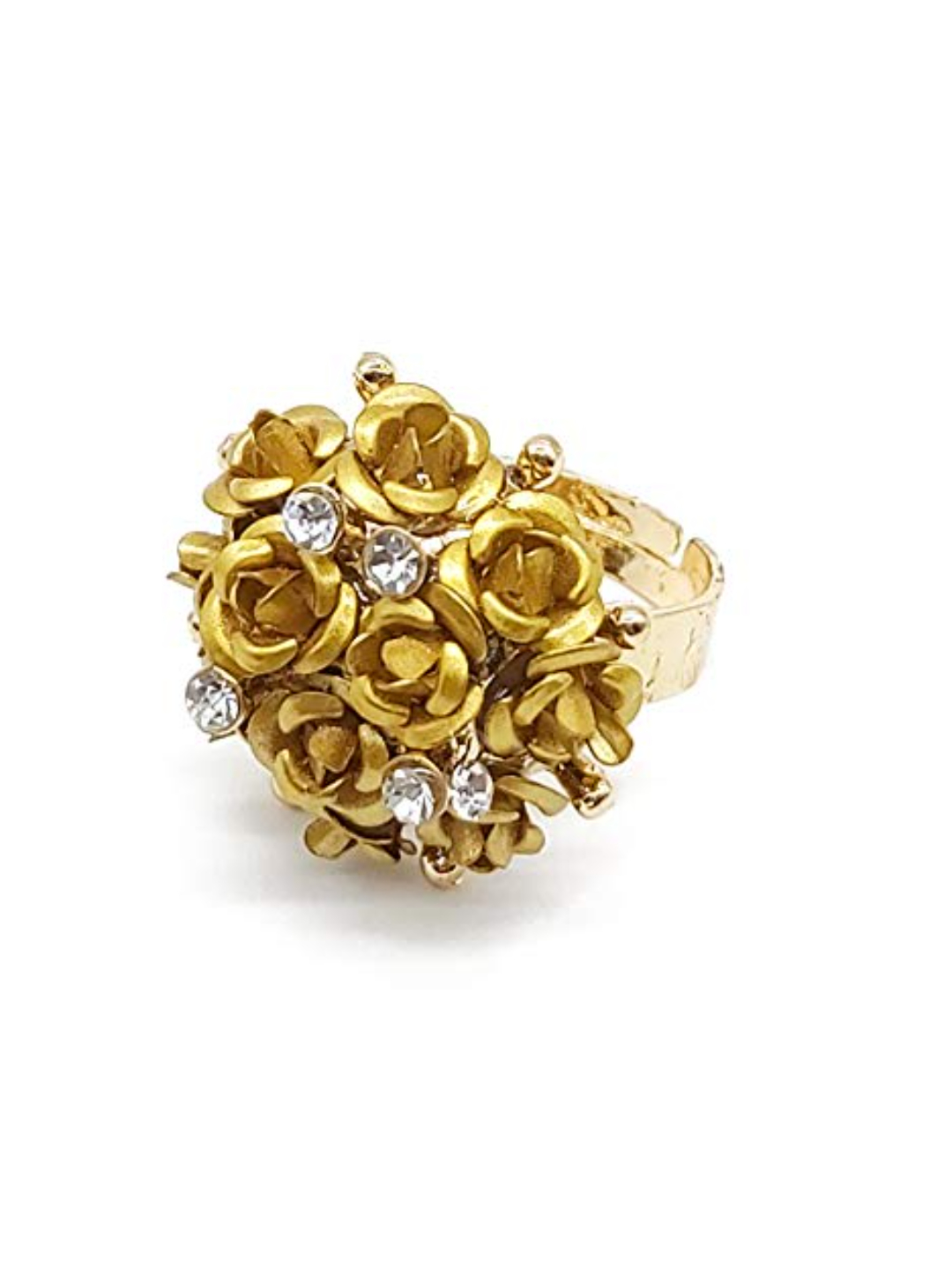 Valentine Gifts for Girlfriend/Wife : YouBella Jewellery Stylish Love Rose Ring for Women/Girls (Gold)