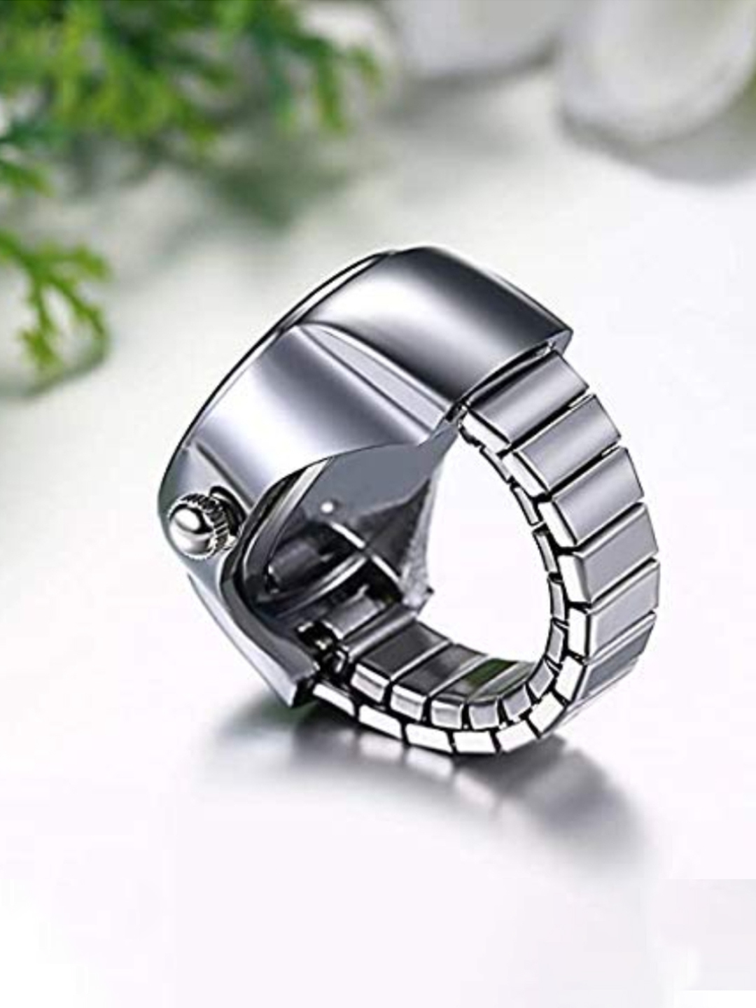 YouBella Jewellery Stylish Finger Ring Watch Jewellery Alloy Silver Plated Ring for Girls/Women and Boys/Men (Dark Blue)