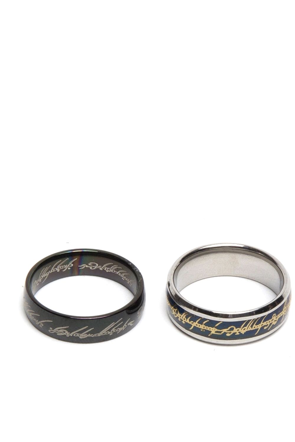 YouBella
Men Set Of 2 Black And Navy Blue Textured Rings