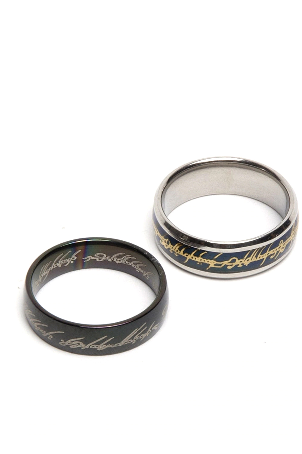 YouBella
Men Set Of 2 Black And Navy Blue Textured Rings