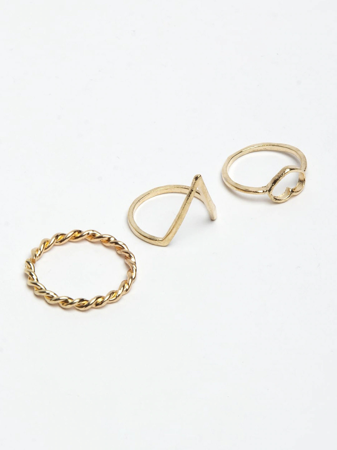YouBella
Set Of 18 Gold-Toned & Silver-Toned Textured Finger Rings