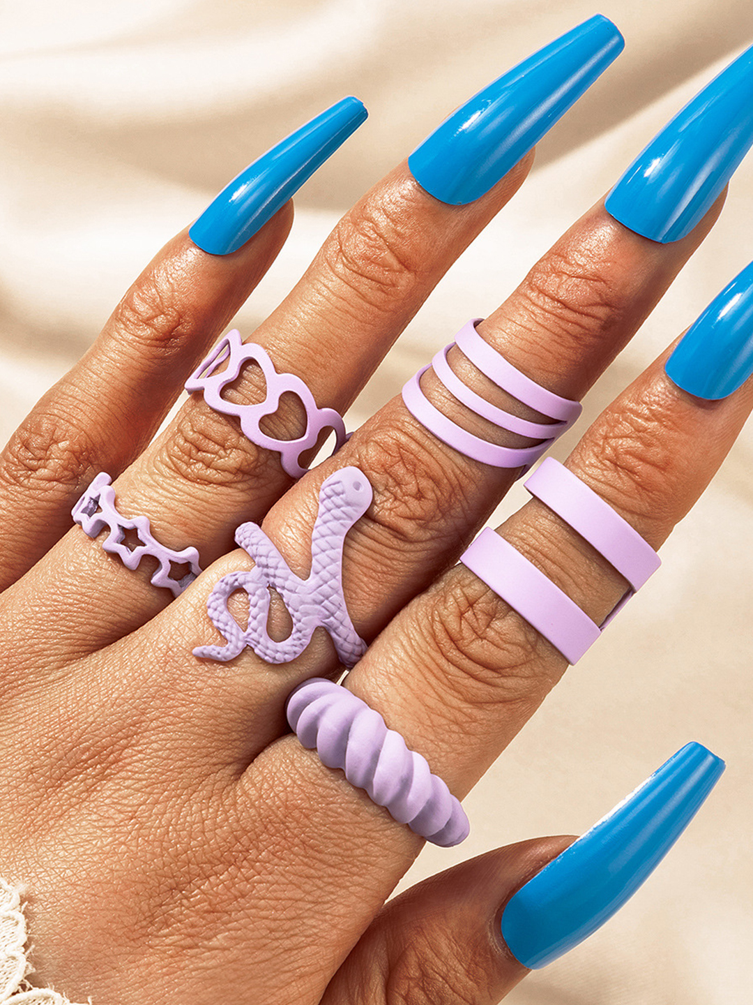 YouBella Jewellery Gold Plated Enamelled Combo of Rings for Girls and Women (Combo 5)