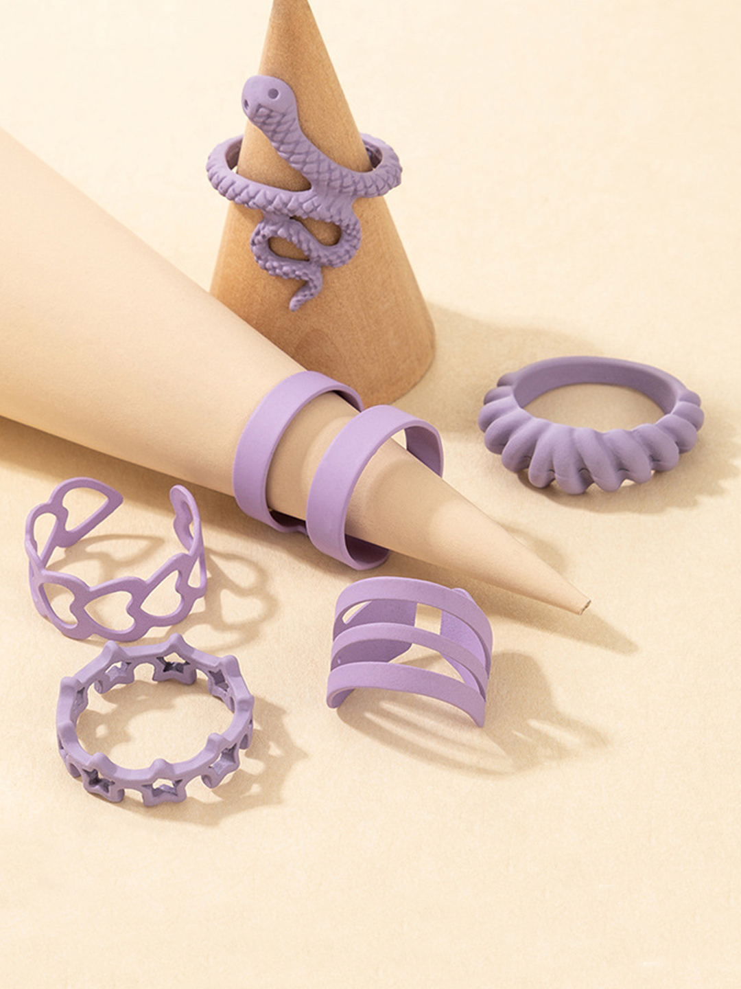 YouBella Jewellery Gold Plated Enamelled Combo of Rings for Girls and Women (Combo 5)