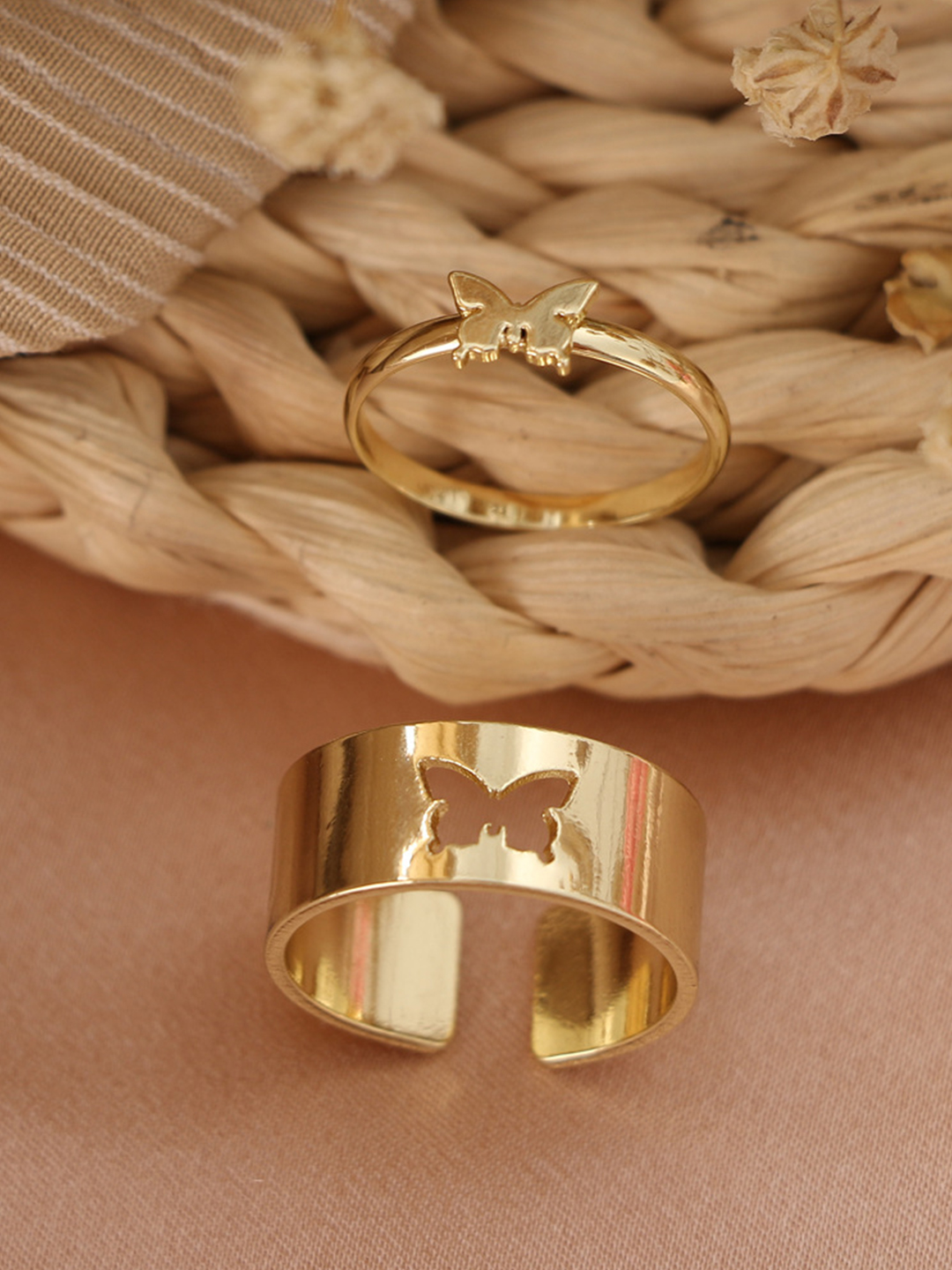 YouBella Jewellery Gold and Silver Plated Combo of 4 Rings for Girls and Women (Multicolor) (YBRG_20166)