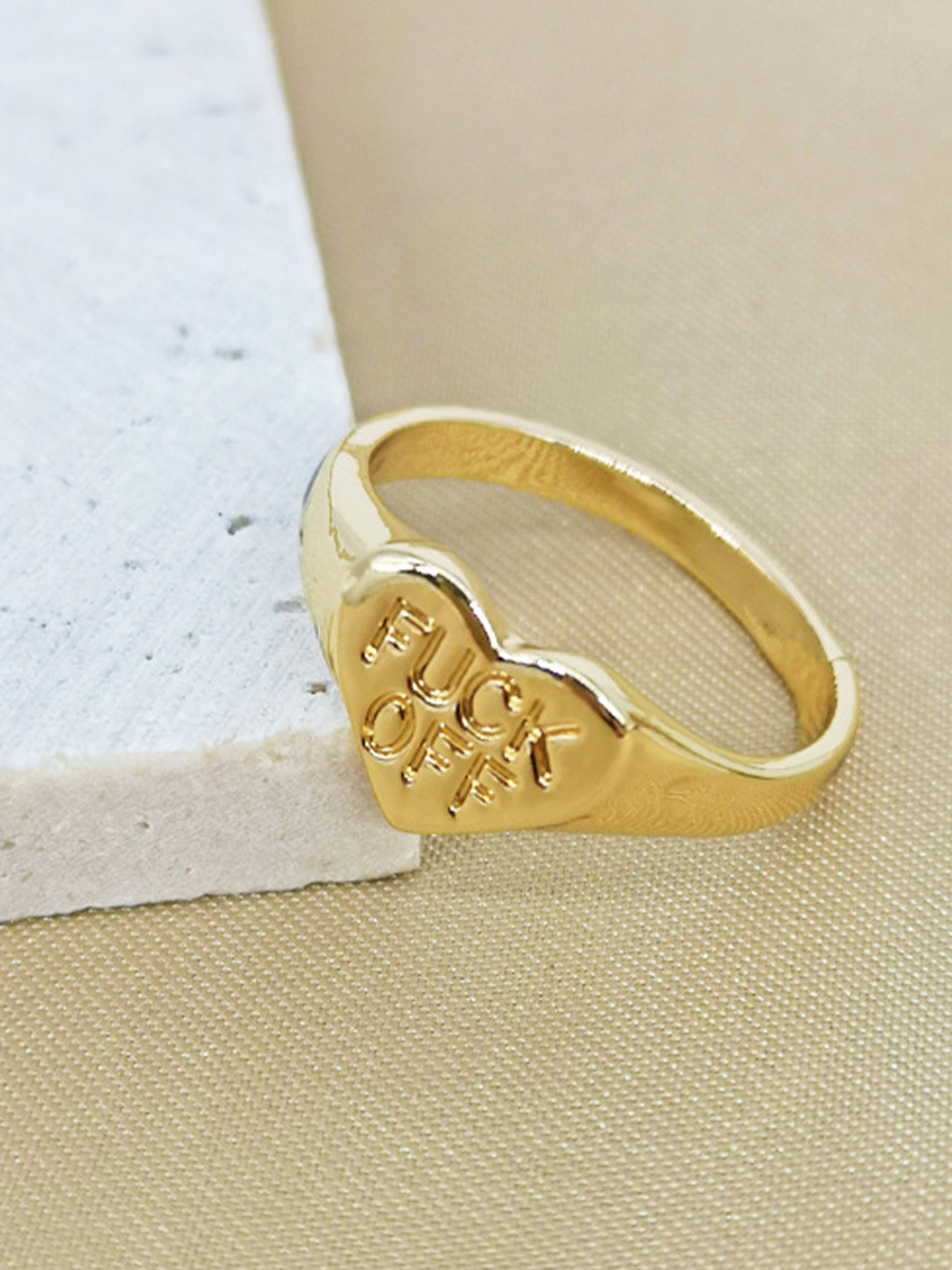 YouBella Jewellery Gold Plated Unisex Ring for Girls/Women/Boys/Men (Gold) (YBRG_20167)