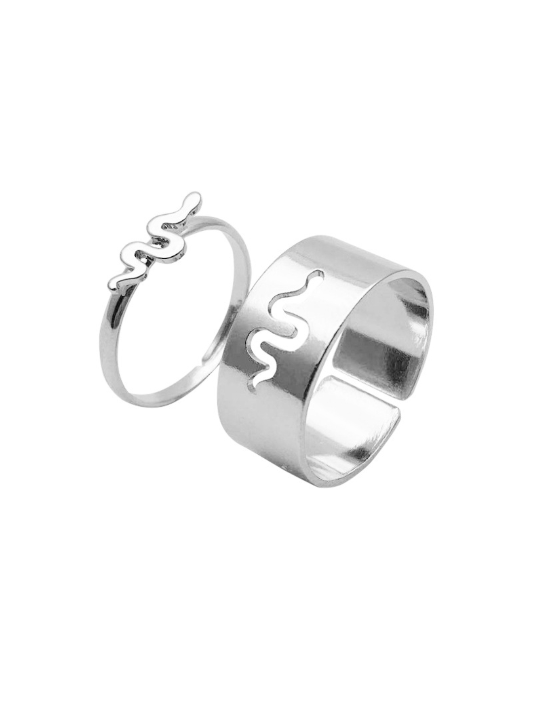 YouBella Jewellery Silver Plated Combo of 2 Rings for Girls and Women (Silver) (YBRG_20171)