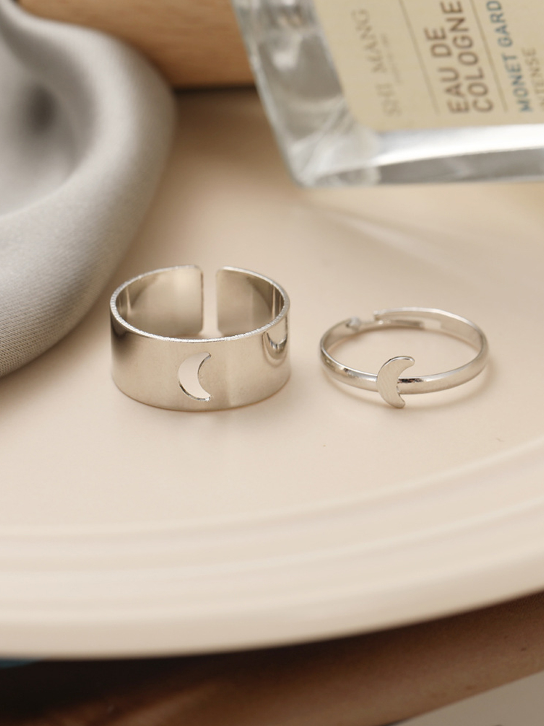 YouBella Jewellery Silver Plated Combo of 2 Rings for Girls and Women (Silver) (YBRG_20172)