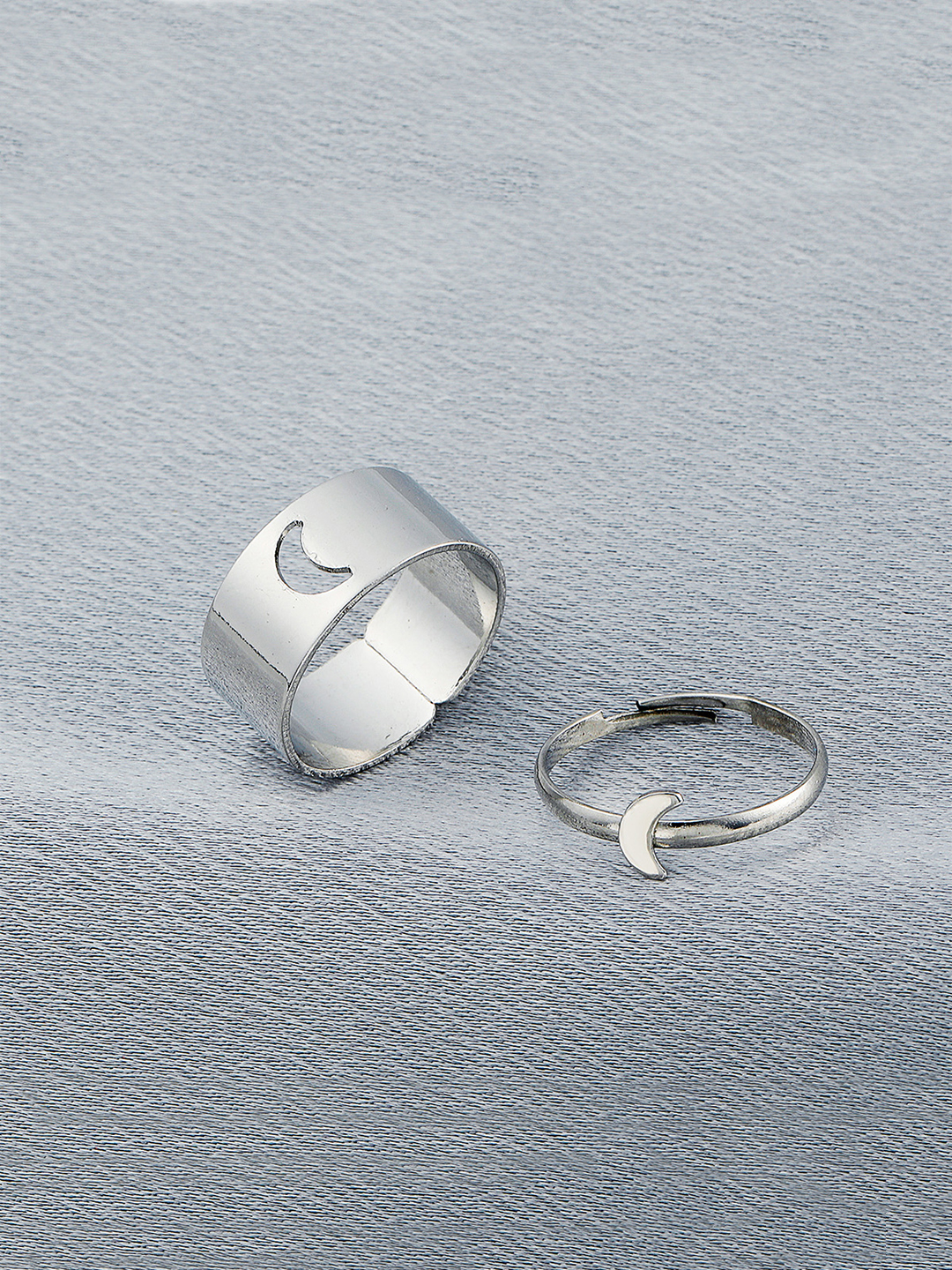 YouBella Jewellery Silver Plated Combo of 2 Rings for Girls and Women (Silver) (YBRG_20172)