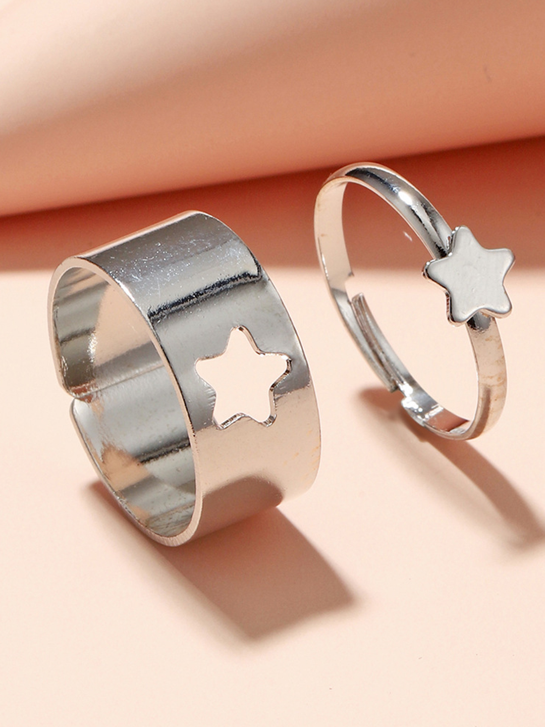 YouBella Jewellery Silver Plated Combo of 2 Rings for Girls and Women (Silver) (YBRG_20174)