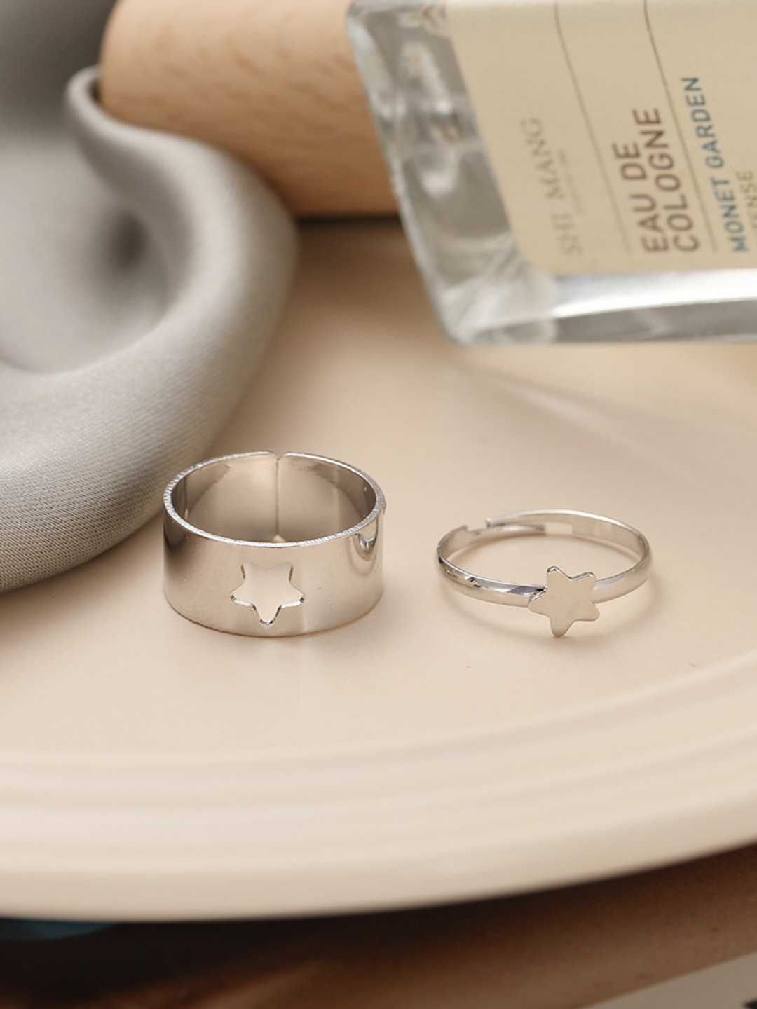 YouBella Jewellery Silver Plated Combo of 2 Rings for Girls and Women (Silver) (YBRG_20174)