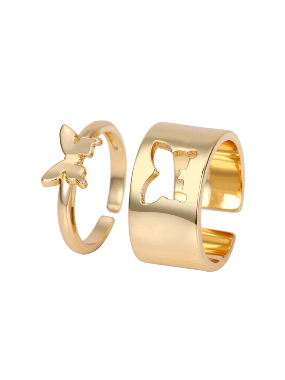 YouBella Jewellery Gold Plated Combo of 2 Rings for Girls and Women (Gold) (YBRG_20176)