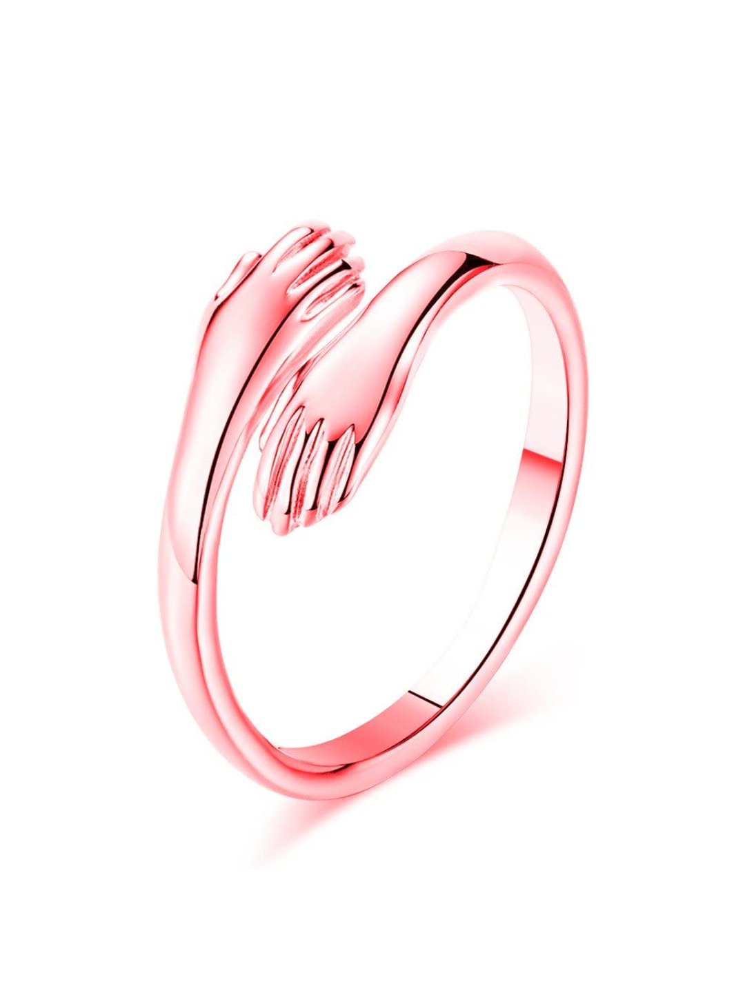 YouBella Jewellery Gold Plated Hug Ring for Men and Women (Rose Gold)