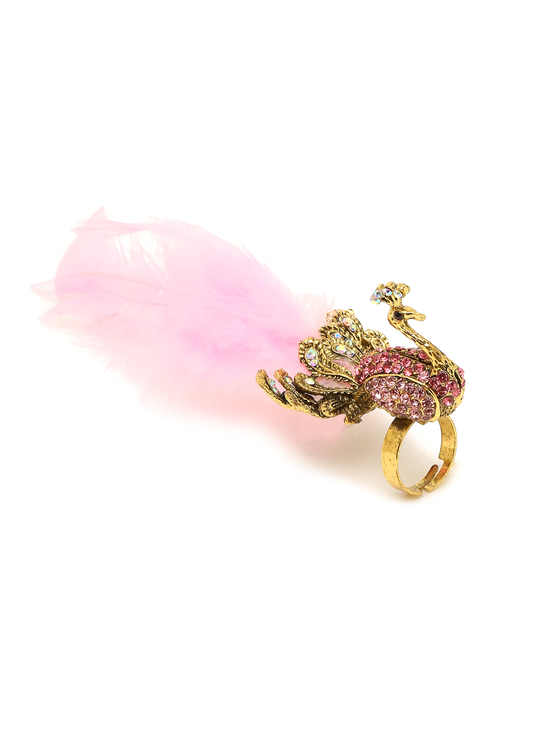 YouBella Women Fashion Stylish and Trendy  Jewellery Peacock Design Finger Ring for Women and Girls