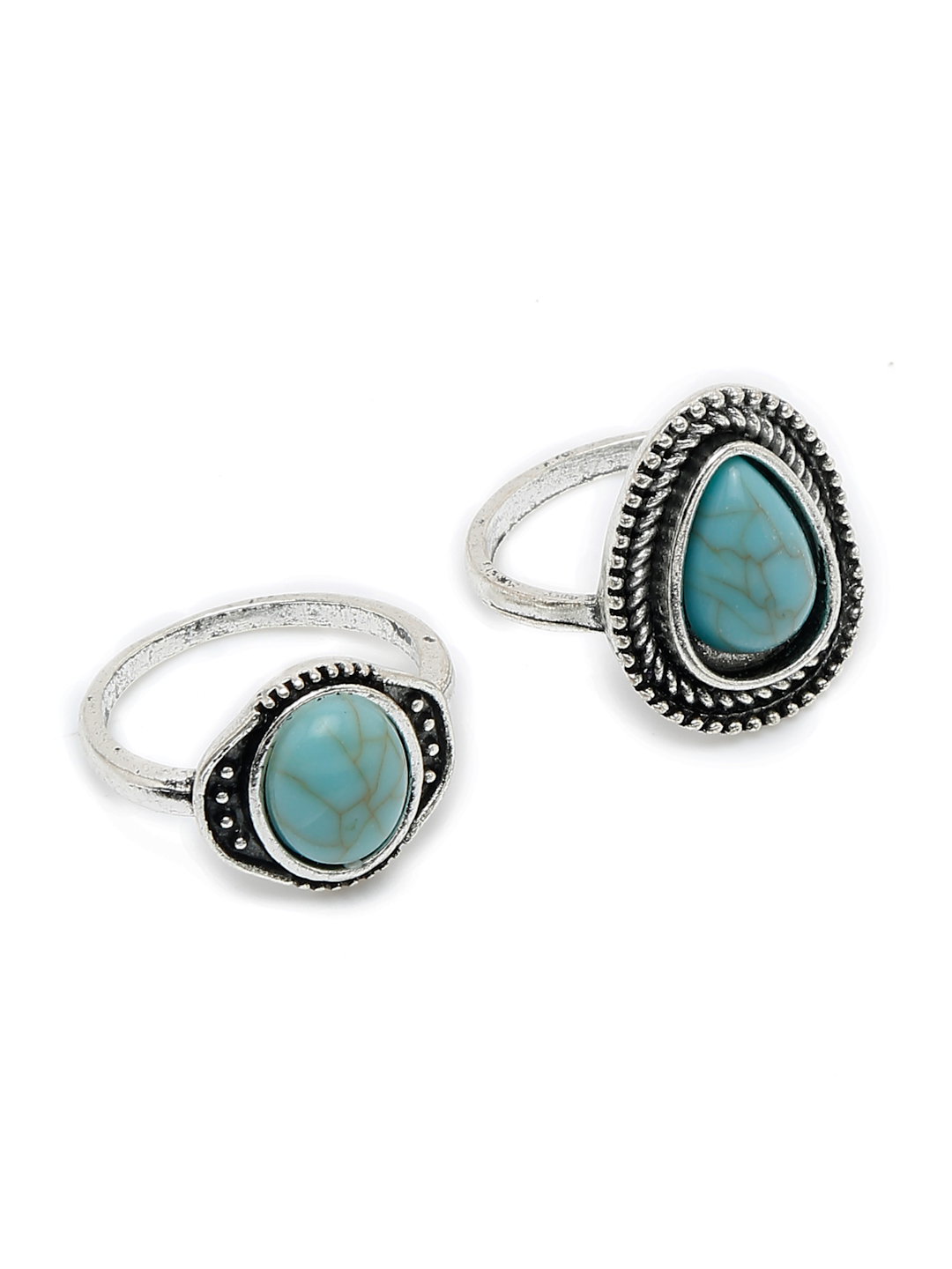 YouBella Jewellery Bohemian Style Combo of 10 Rings for Girls and Women (Silver) (YBRG_20252)