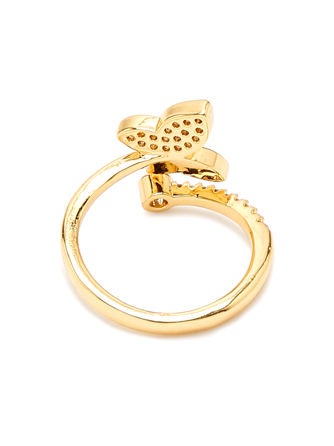 YouBella Jewellery for Women Celebrity Inspired Gold Plated Snake Motif Rings for Women and Girls (YBRG_20257) (Gold)