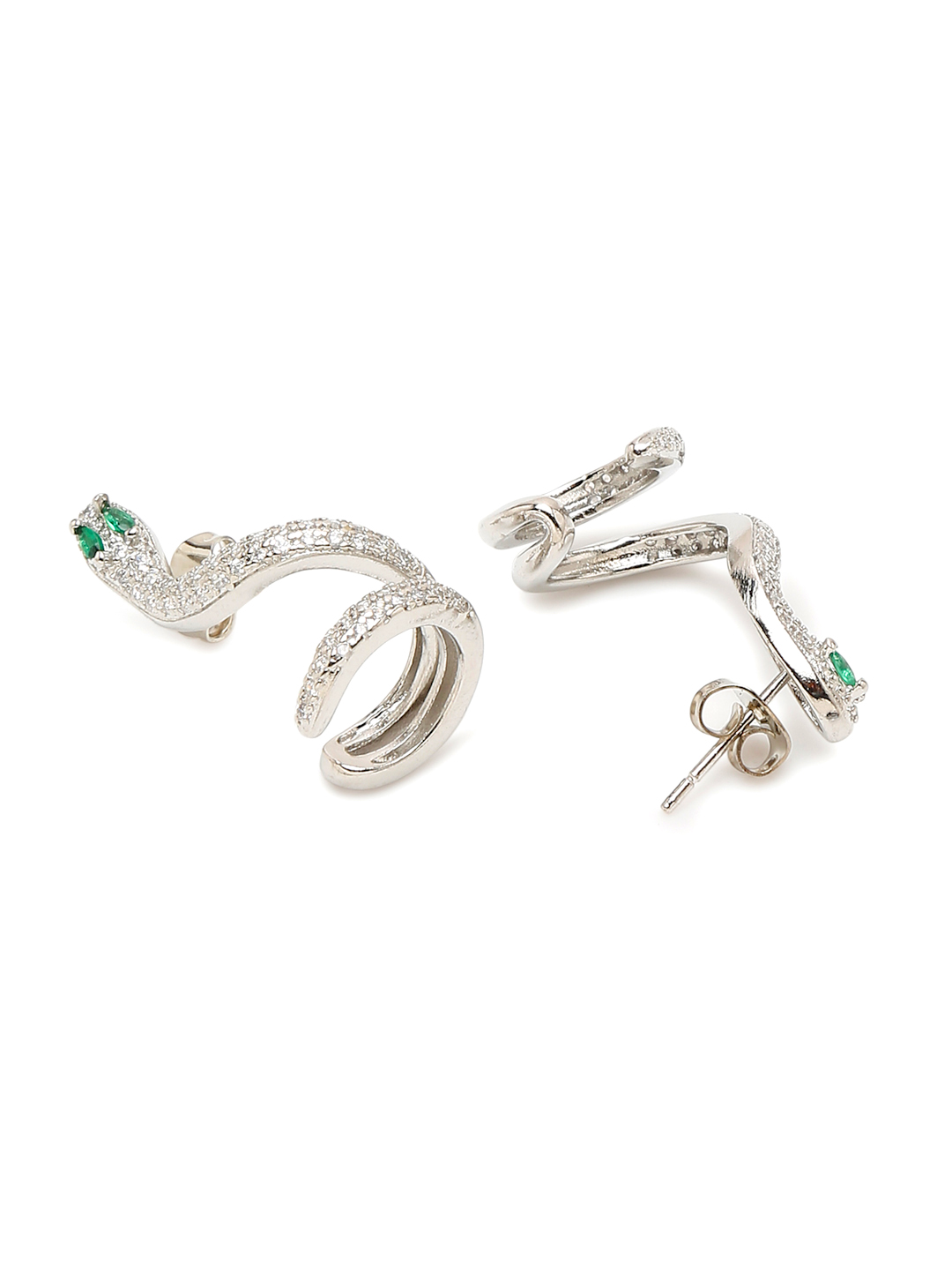 YouBella Jewellery for Women Celebrity Inspired Silver Plated Snake Motif Combo of 2 Rings for Women and Girls (YBRG_20259) (Silver)