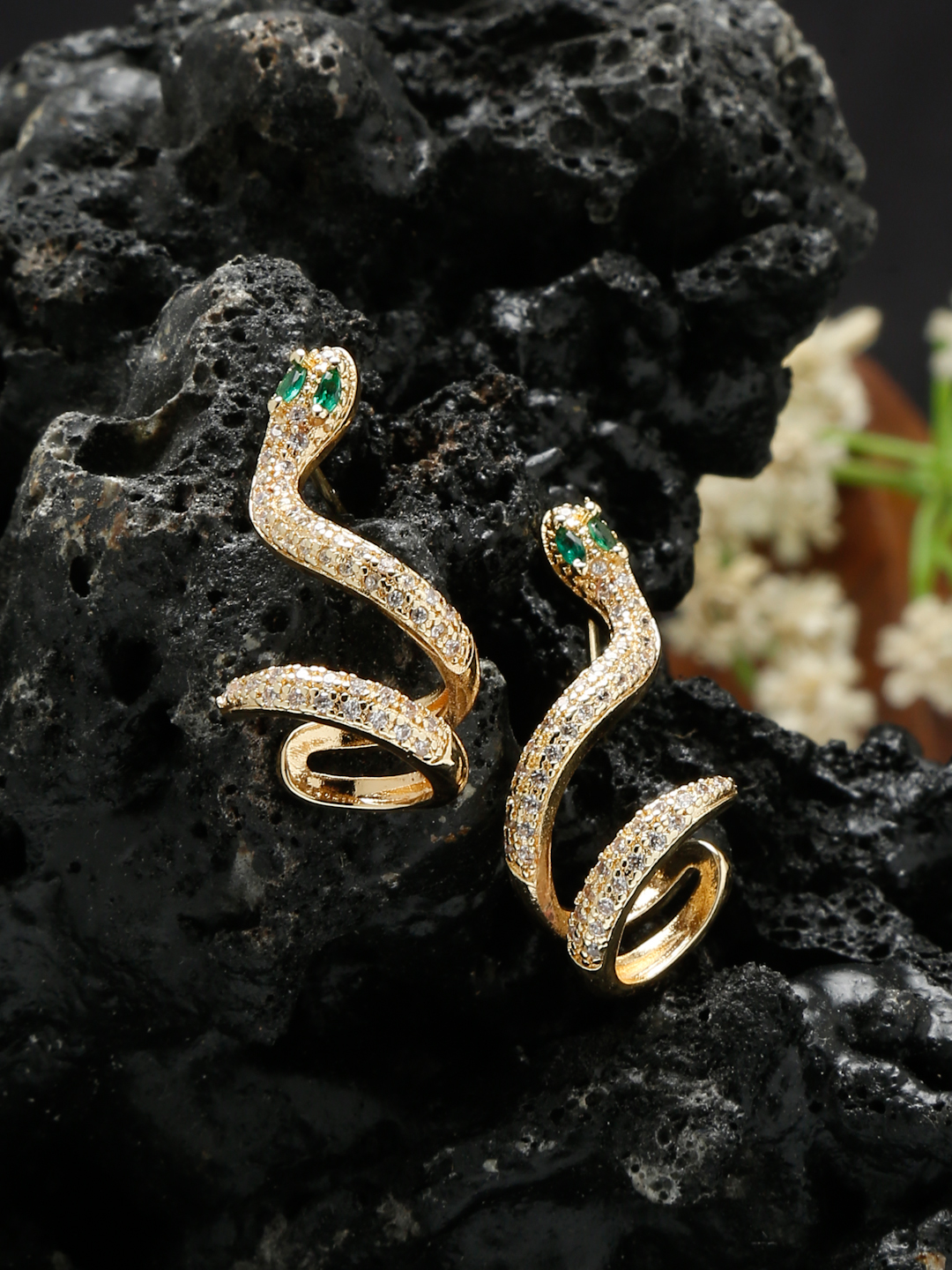 YouBella Jewellery for Women Celebrity Inspired Gold Plated Snake Motif Combo of 2 Rings for Women and Girls (YBRG_20262) (Gold)