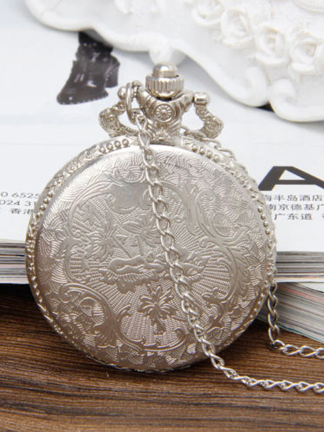 YouBella Pocket Watch Pendant with Chain for Husband Unique Memorable Gift Dual Purpose Stainless Steel Clock for Men (YBWATCH_0030)