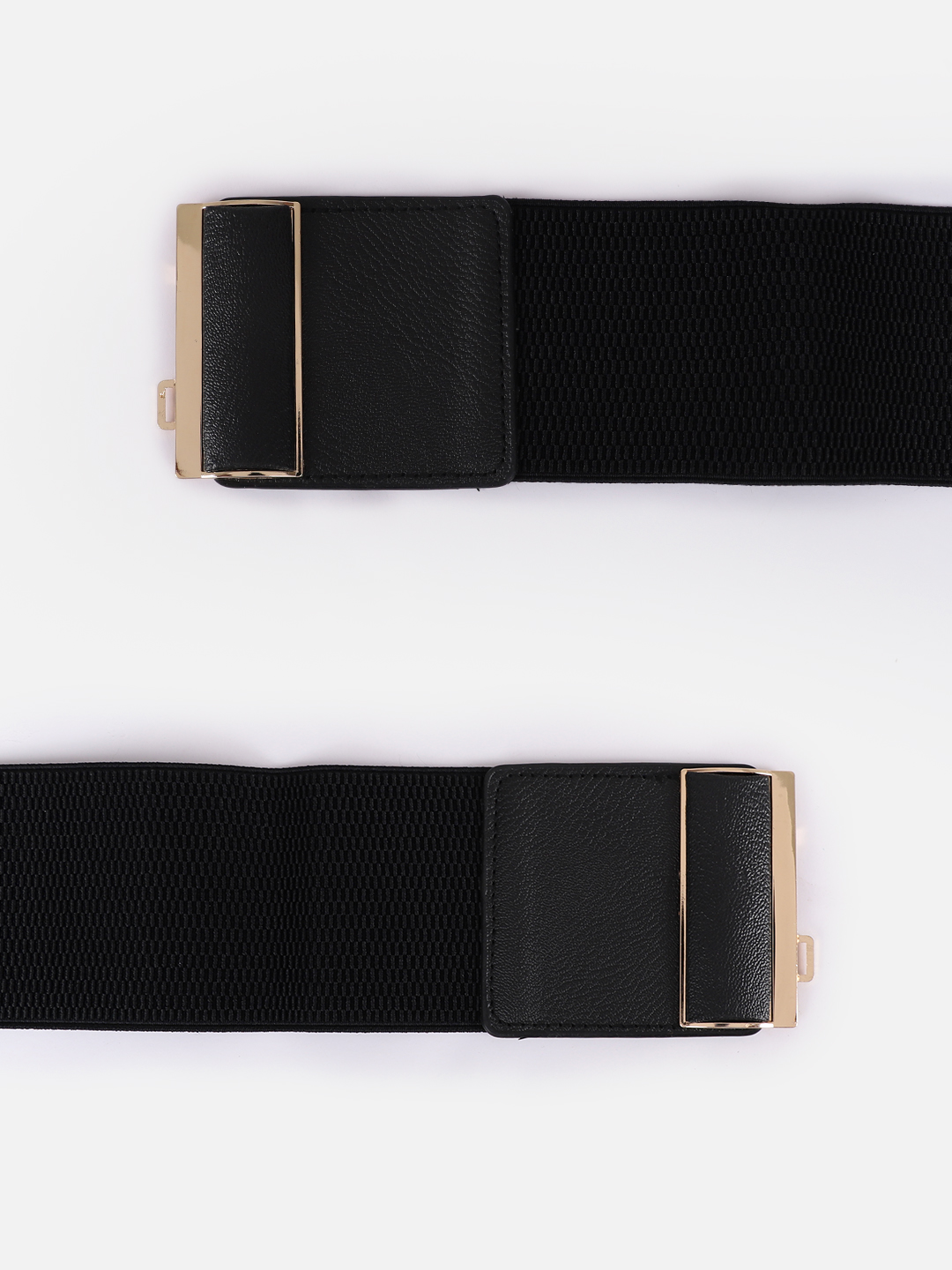 YouBella Women Fashion Jewellery Gold-Toned Stretchable Black Waist Belt With Black leather  for Women and Girls