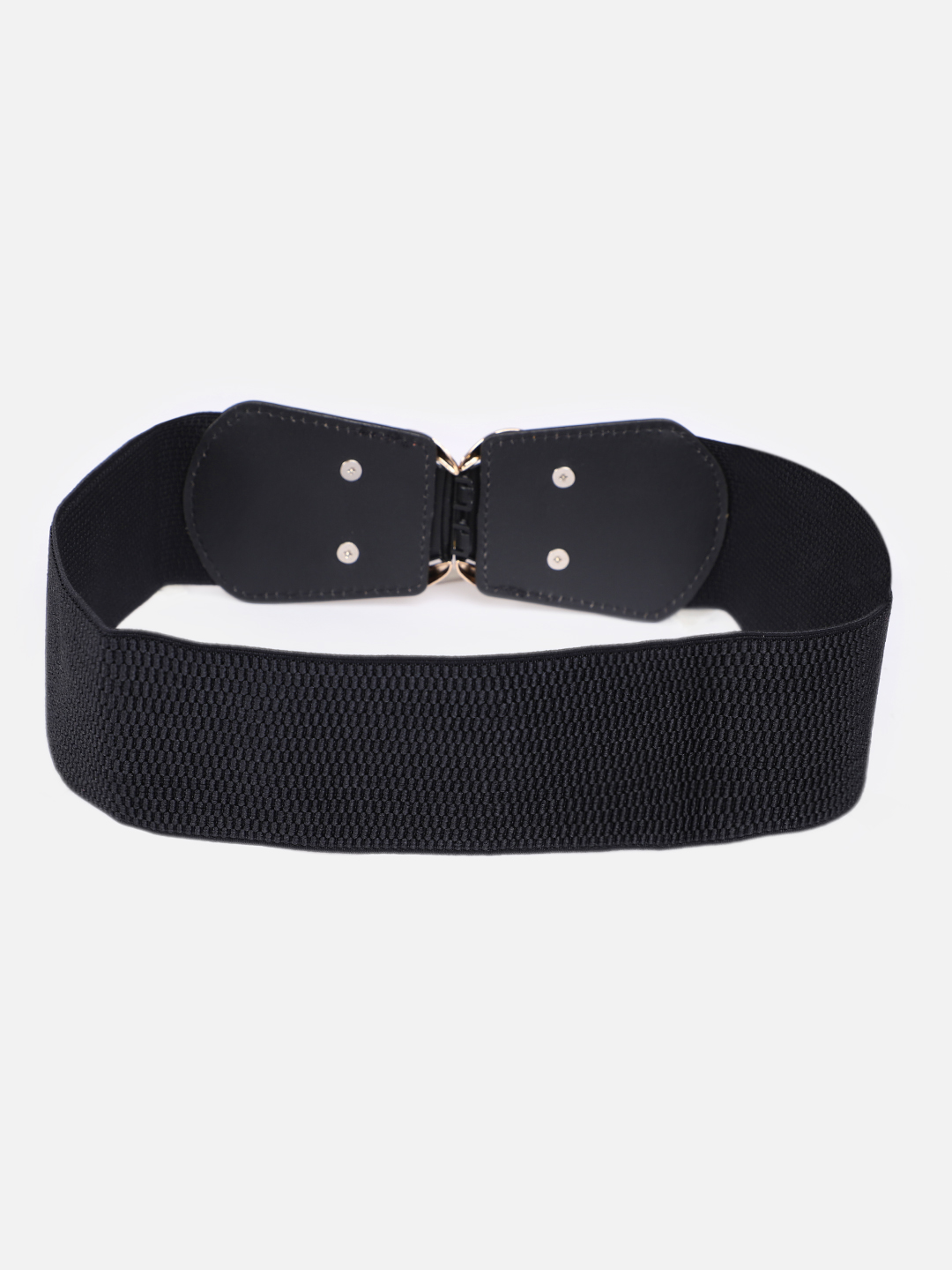 YouBella Women Fashion Jewellery Gold-Toned Stretchable Black Waist Belt With Black leather  for Women and Girls