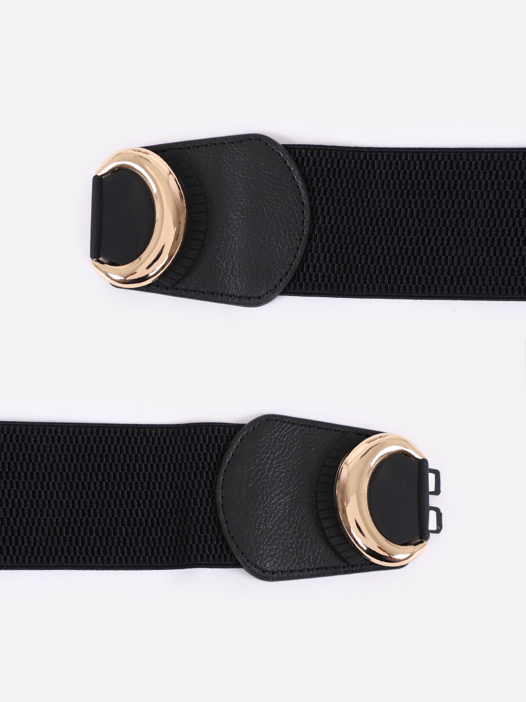 YouBella Women Fashion Jewellery Gold-Toned Stretchable Black Waist Belt With Black leather  for Women and Girls