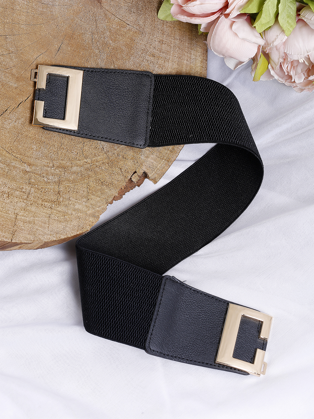 YouBella Jewellery Celebrity Inspired Adjustable Kamarband Waist Belt for Women/Girls (YB_Belt_12) (Black), Large