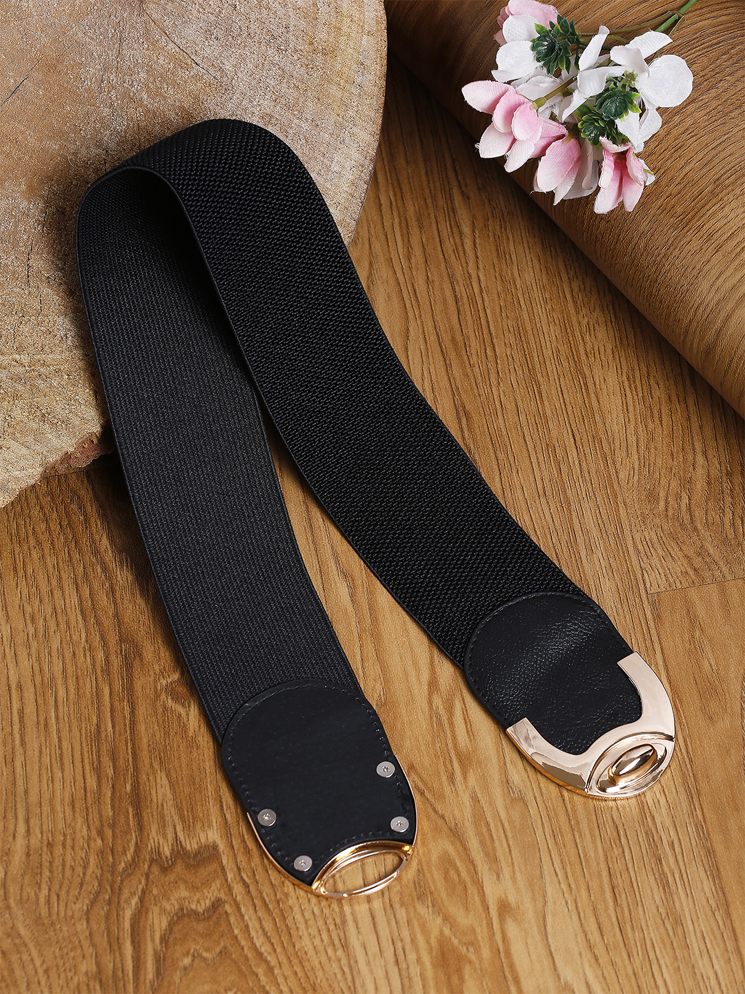 YouBella Jewellery Celebrity Inspired Adjustable Kamarband Waist Belt for Women/Girls (YB_Belt_16) (Black)